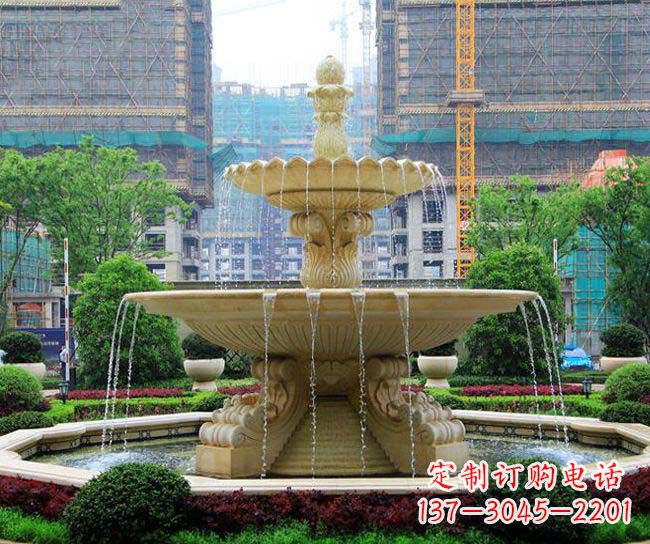 上海户外多层喷泉石雕