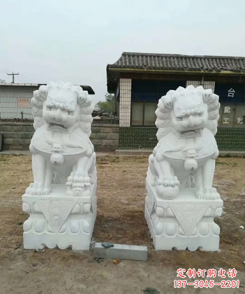 上海户外镇宅石雕狮子