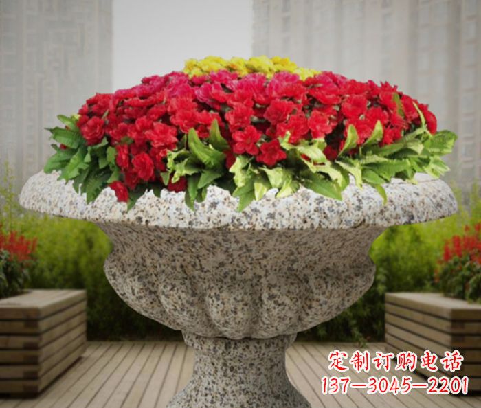上海花岗岩花盆小区石雕 (3)
