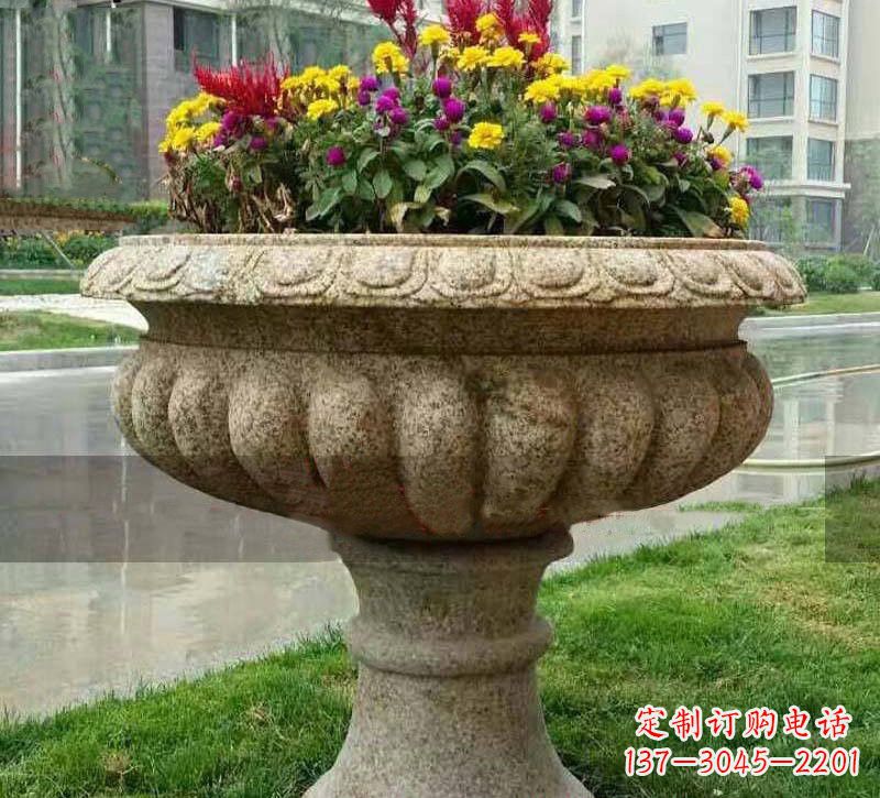 上海花岗岩小区花盆石雕，精美绝伦