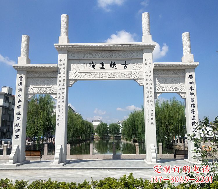 上海华伟石雕牌坊，顶尖定制雕塑