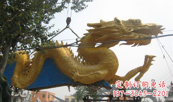 上海中领雕塑——黄金龙雕塑定制