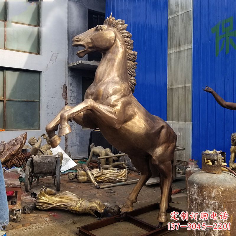 上海高端手工黄铜马雕塑