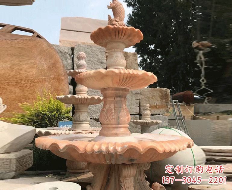 上海精美的黄锈石喷泉雕塑黄锈石喷泉雕塑是一种…