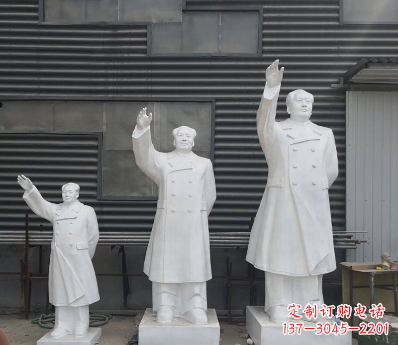 上海追随主席足迹,收藏挥手毛主席校园伟人石雕