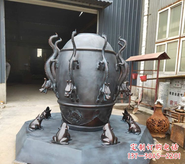 上海浑天仪玻璃钢仿铜校园景观雕塑摆件