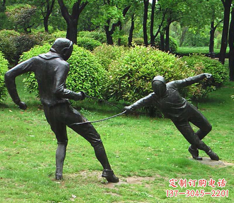 上海击剑运动员铜雕