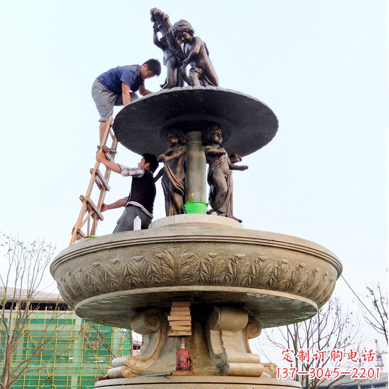 上海精美金蝉石喷泉雕塑