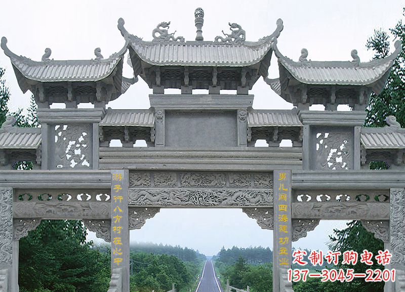 上海追求完美的金昌石雕牌坊雕塑