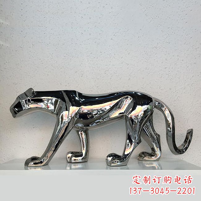 上海杰出的不锈钢金钱豹雕塑