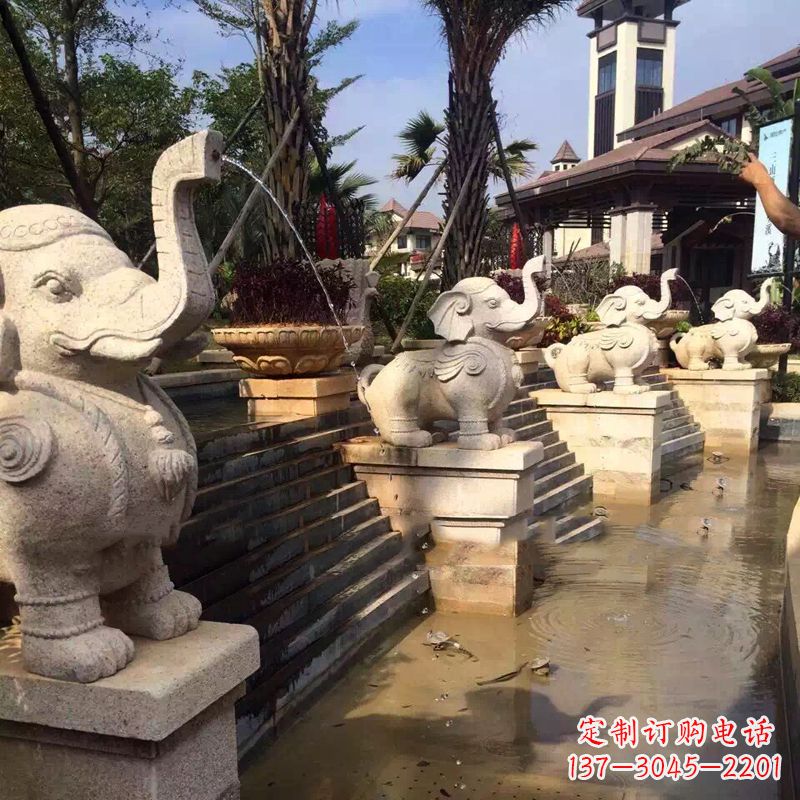 上海雕刻精美的大象雕塑