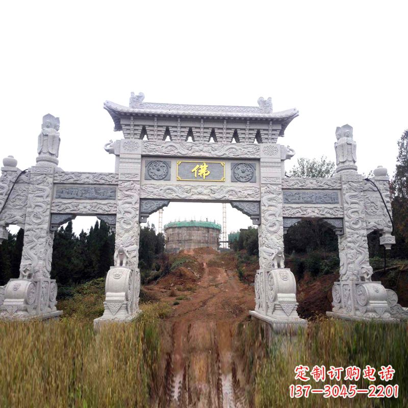 上海景区入口石牌坊雕塑,为您塑造独一无二的精美雕塑