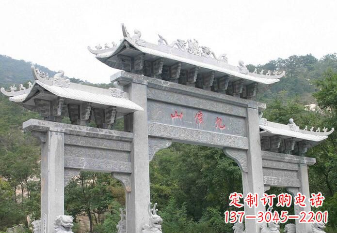 上海三门仿古牌坊石雕,精美绝伦