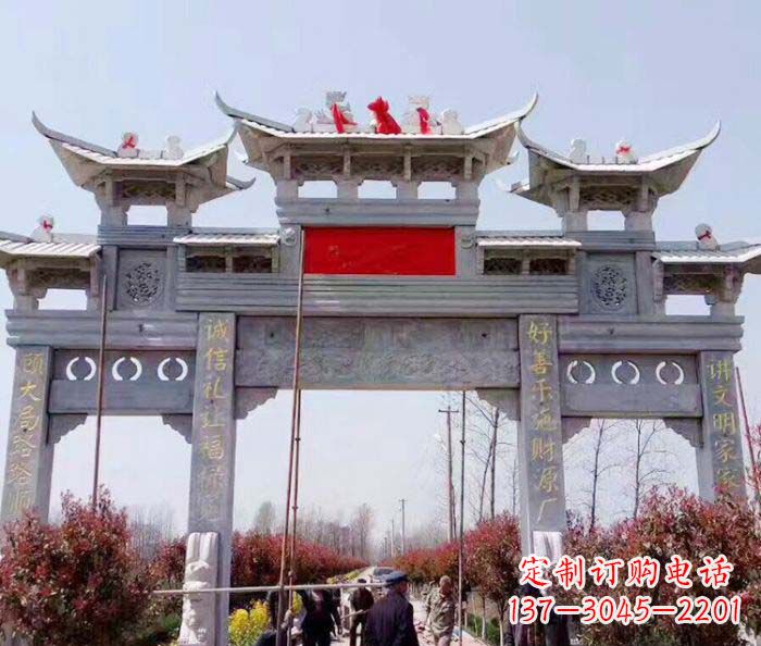 上海传承经典,尊崇古风:牌坊石雕