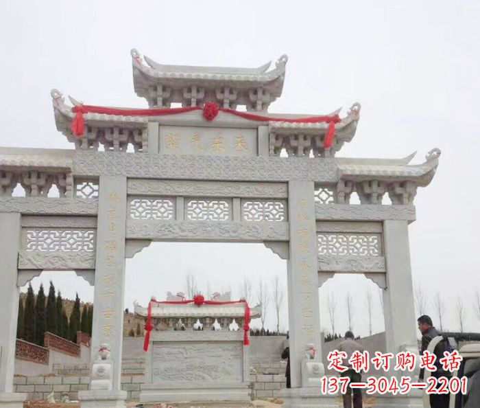 上海中领雕塑专业定制牌坊石雕