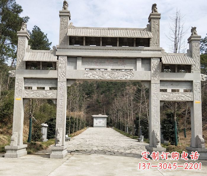 上海中领雕塑定制牌坊石雕