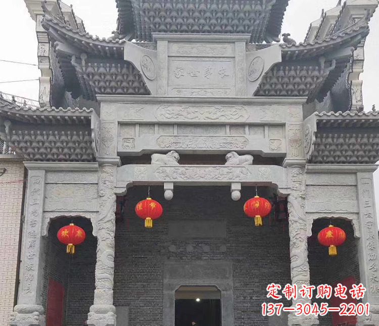 上海中领雕塑:专业定制牌坊石雕
