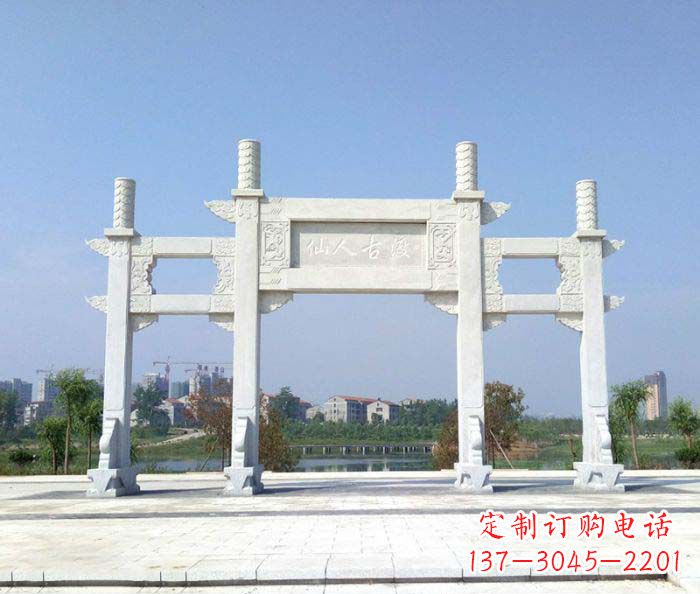 上海精美牌楼石雕,给你传统文化的享受