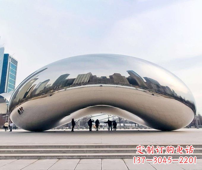 上海镜面不锈钢大型拱门雕塑