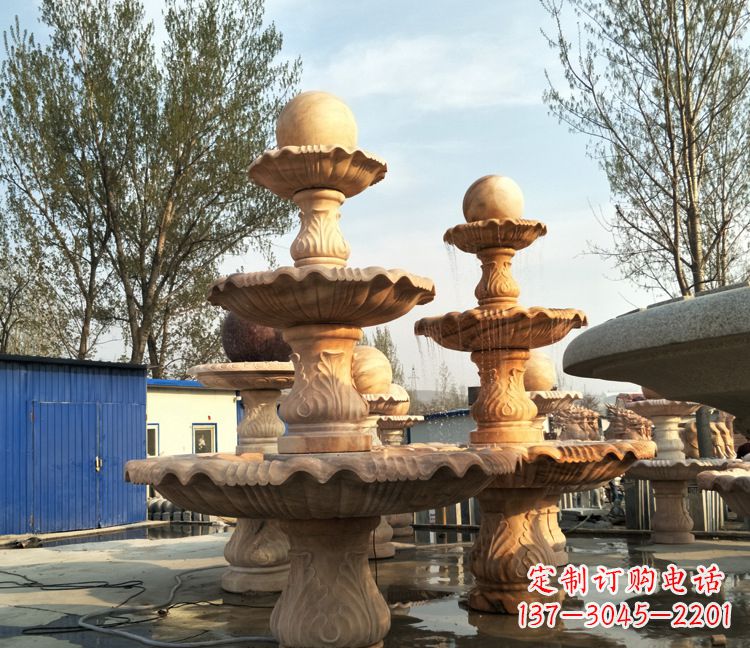 上海古典九龙喷泉雕塑,可观赏九龙戏珠石