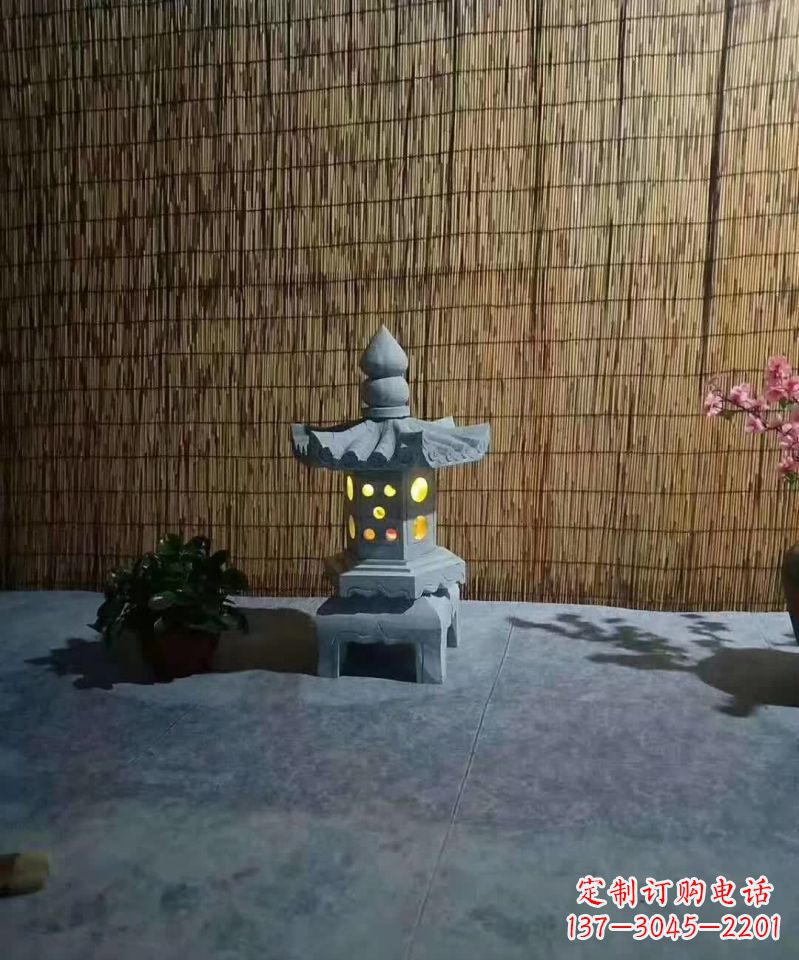 上海专业设计、制作酒店石灯雕塑