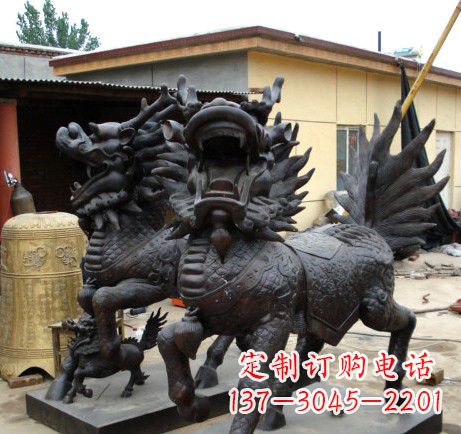 上海精致、象征意义高的聚财铜麒麟雕塑