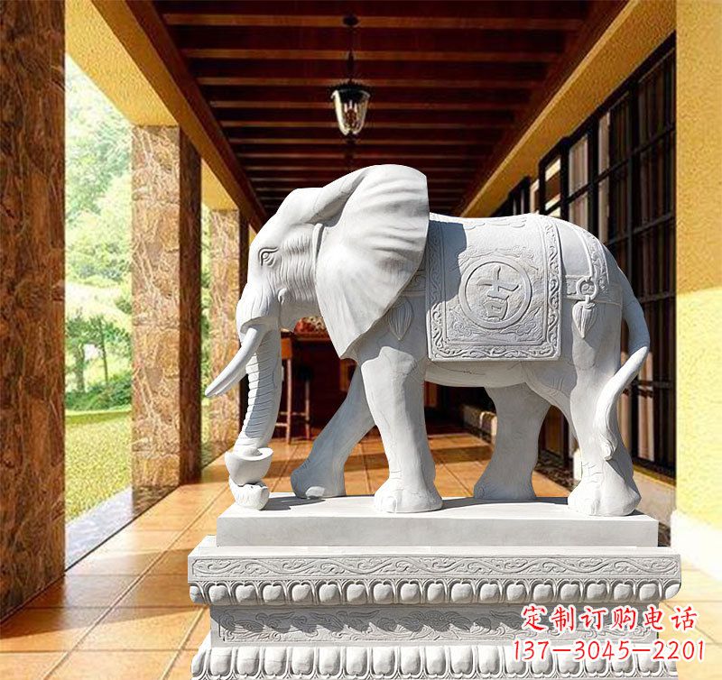 上海领雕塑:打造经典石雕大象
