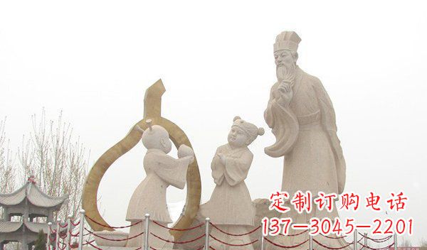 上海全新手工制作的孔融让梨石雕