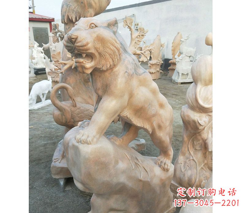 上海高端石雕老虎，让你的公园里更加精彩