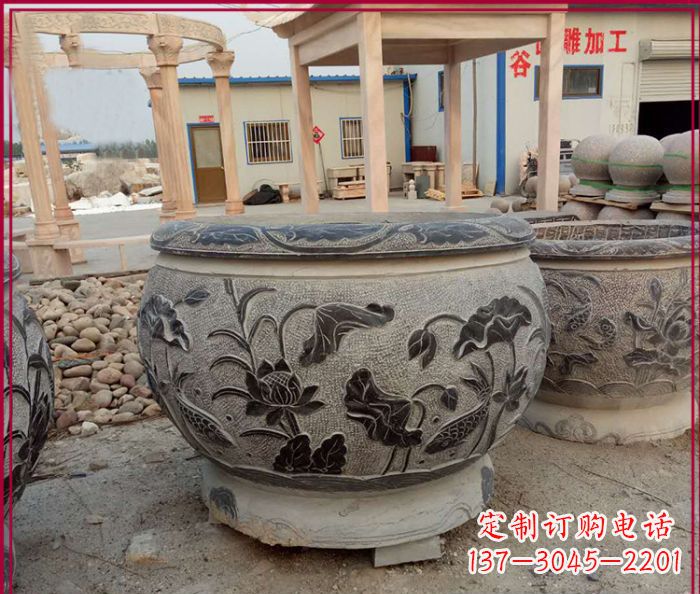 上海中领雕塑:传承经典,水缸雕塑仿古圆水缸