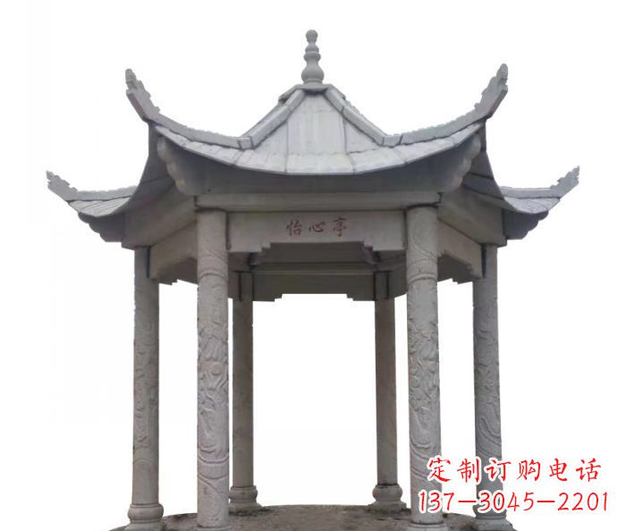 上海精美凉亭石雕–精细雕刻制作精致的艺术品