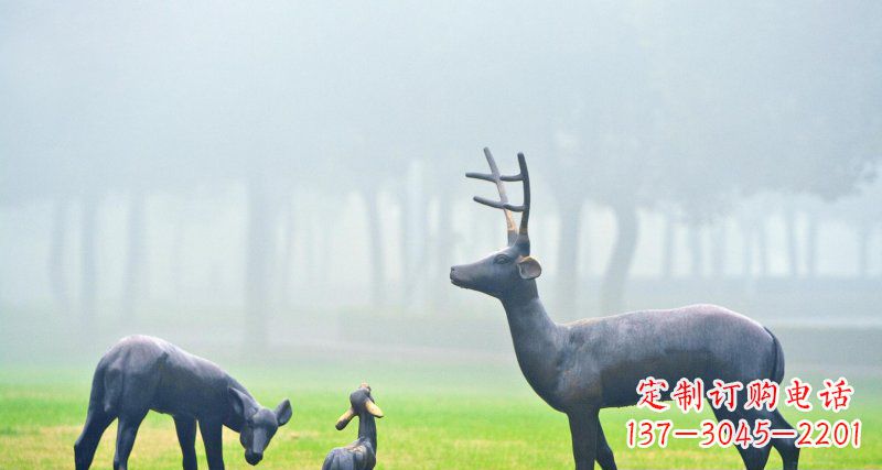 上海鹿一家:精美绝伦的动物铜雕