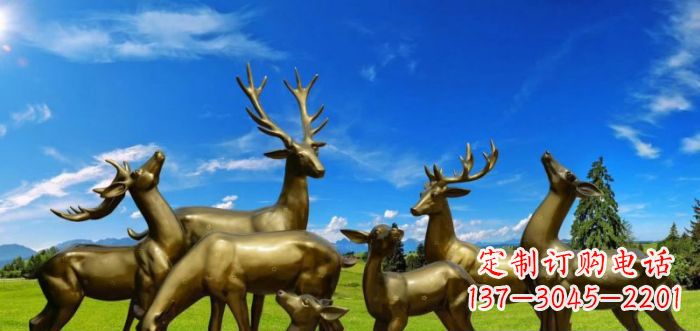 上海静谧之美,梅花鹿铜雕装点你的家