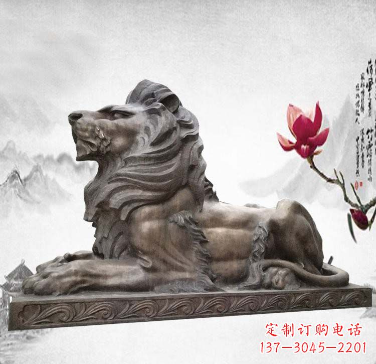 上海经典西洋欧式铜雕狮子