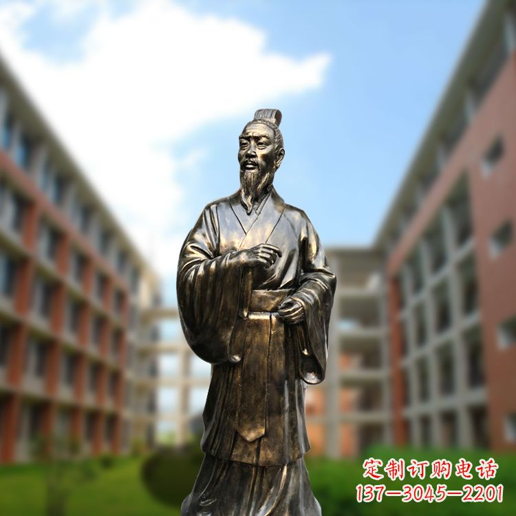 上海精美艺术,历久弥新的孟子玻璃钢仿铜雕像