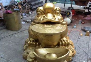 上海铜质金蟾招财动物雕塑