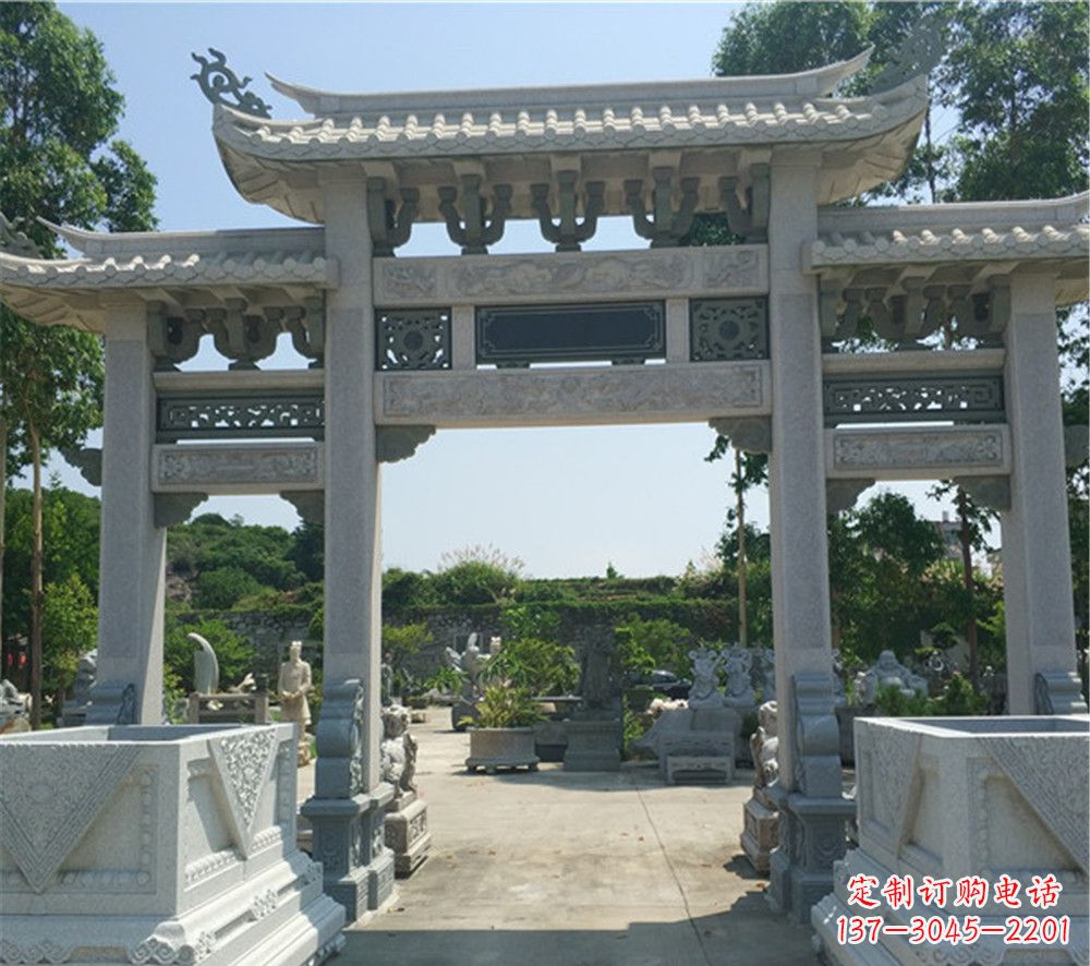 上海全国厂家特制农村石牌坊雕塑