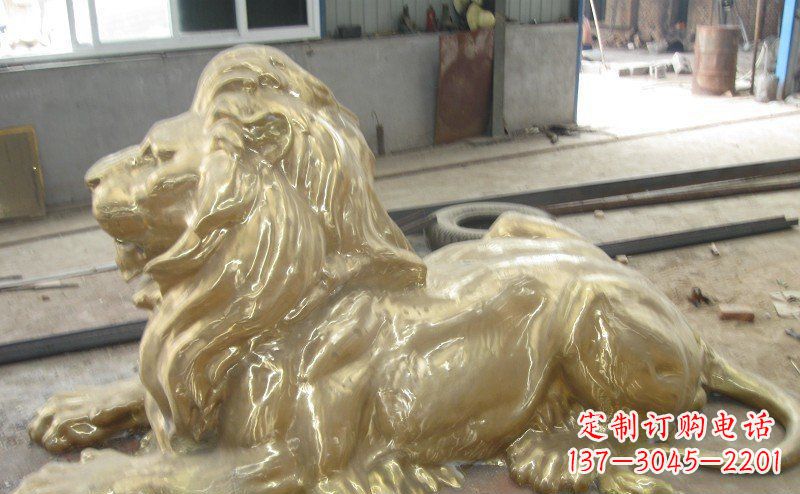 上海高雅凝金,西洋狮子铜雕来自中领雕塑