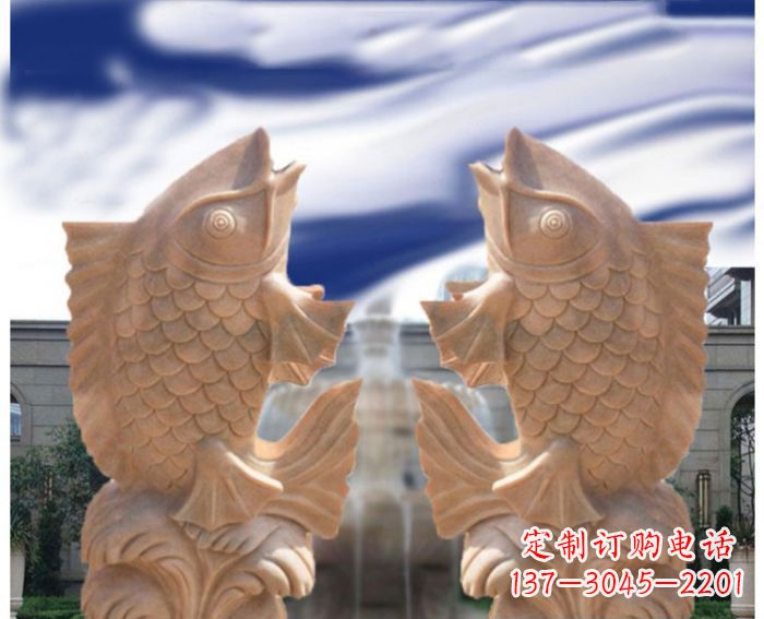 上海中领雕塑设计定制精美鲤鱼雕塑