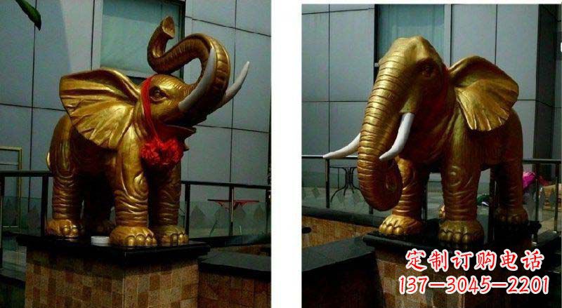 上海企业大象动物铜雕