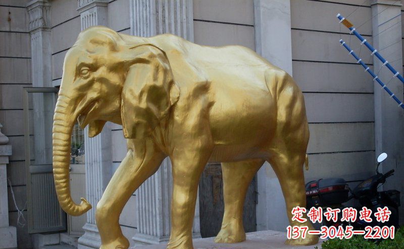上海中领雕塑:精美的大象铜雕