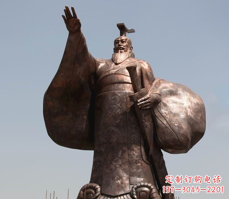 上海秦始皇铜雕精美塑像,让历史回溯至您身边