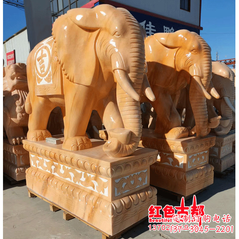 上海青石大象雕塑--专业定制,精美外观
