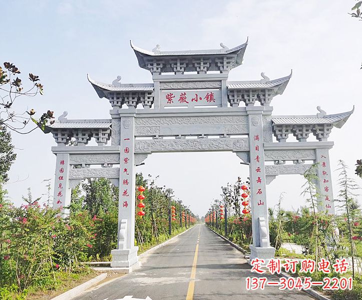 上海青石雕塑牌坊