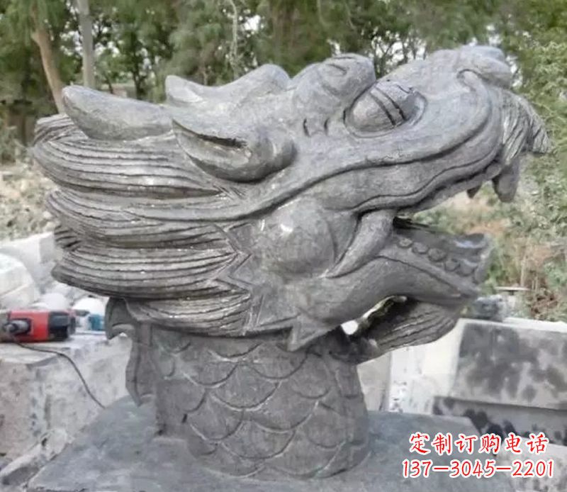 上海青石龙头雕塑