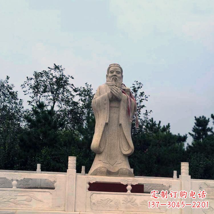 上海三皇五帝之尧帝大理石景区广场雕塑