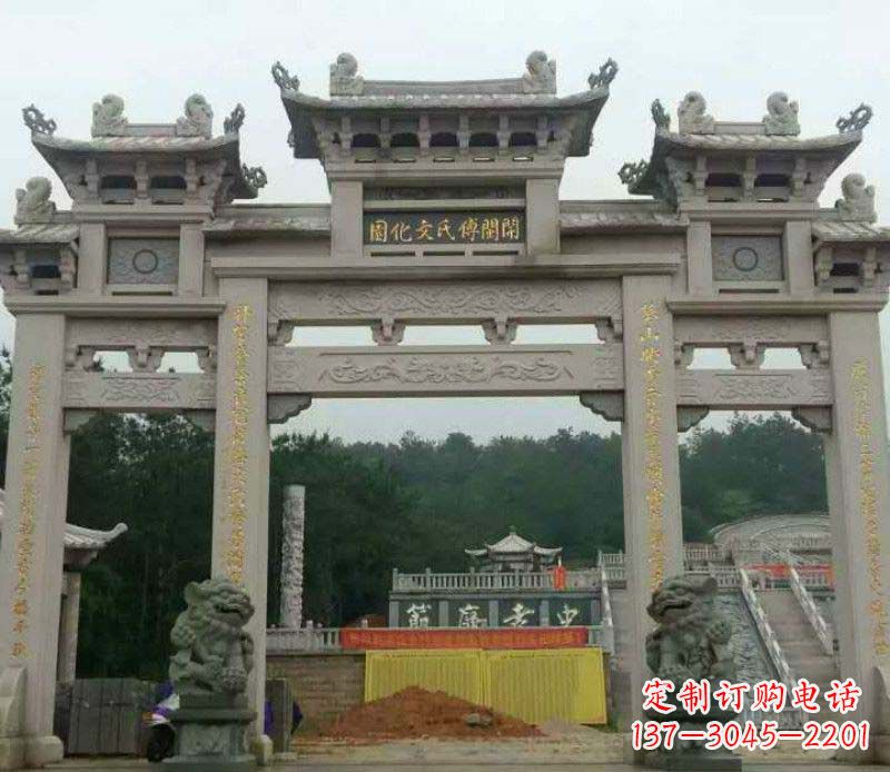 上海中领雕塑:顶级大理石牌坊石雕