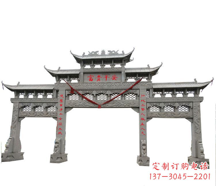 上海三门牌坊石雕:让您的空间增添宁静优雅