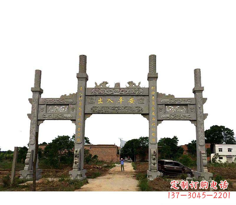 上海三门牌坊石雕——传承古文化风韵