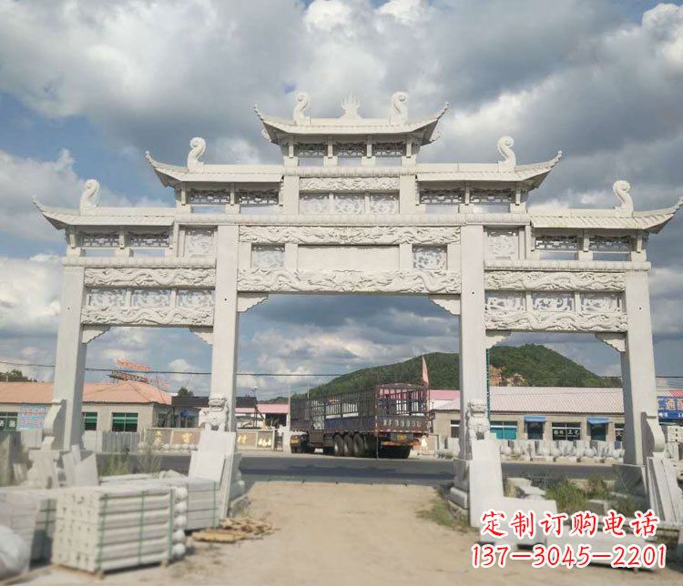上海精美大理石牌坊石雕——给您的家园增添优雅气质